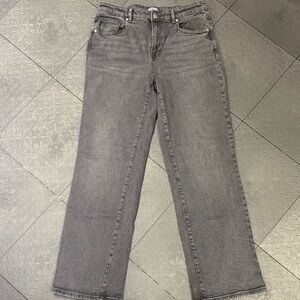 Buffalo David Bitton Charcoal jeans high rise wide leg woman’s size 8